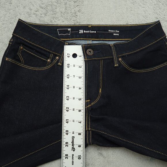 Levi's Jeans Women's Size 28 Blue Mid-Rise Bold Curve Skinny Denim 31" Inseam - Picture 8 of 16
